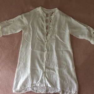 White Linen Shirt Dress